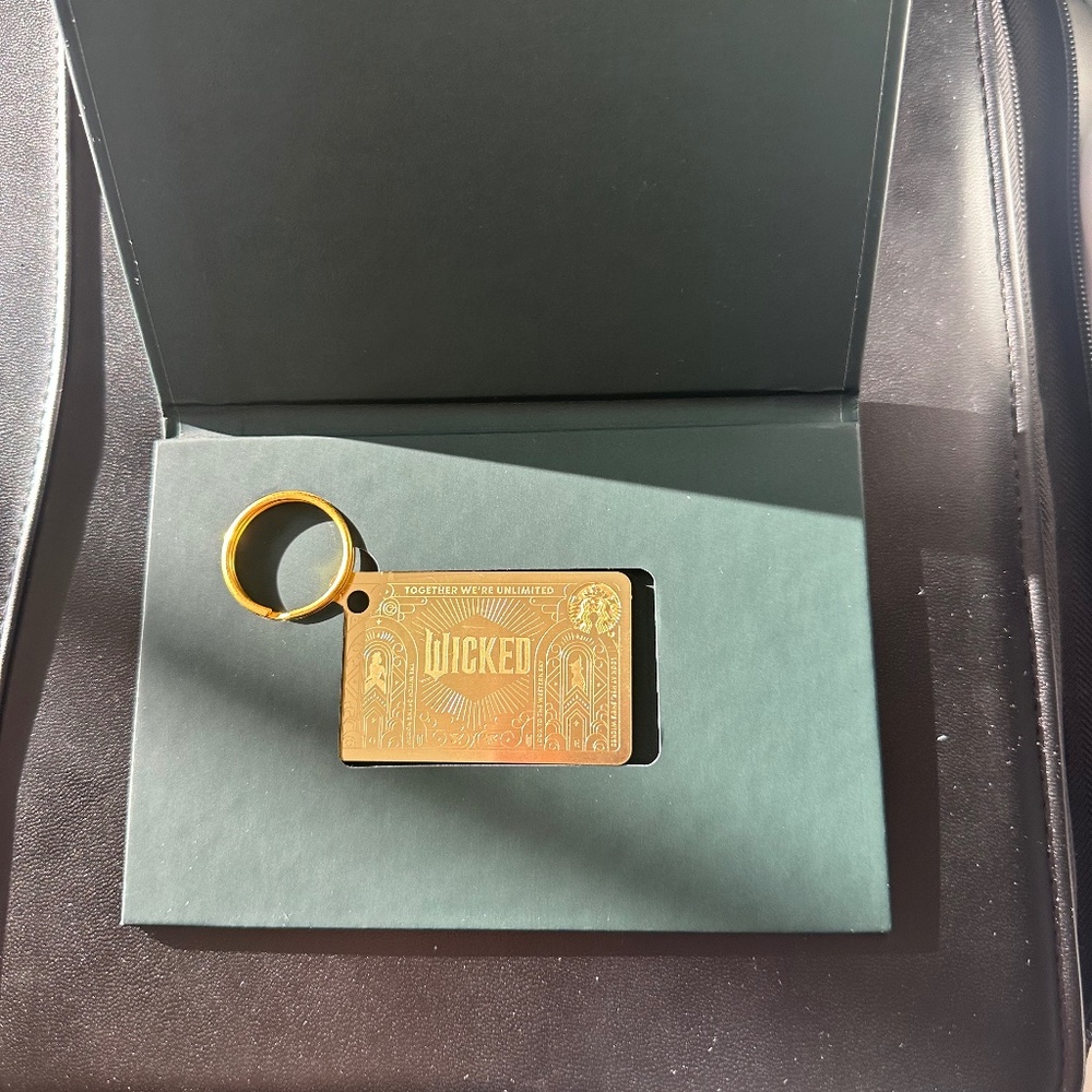 Starbucks x Wicked Collectible Metal Gift Card Keychain $0 Balance NWOT